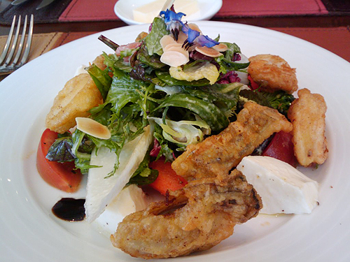 前菜：牡蠣の…モッツァレラ…トマトの…